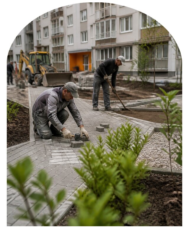 Благоустройство двора многоквартирного дома в Курганинске